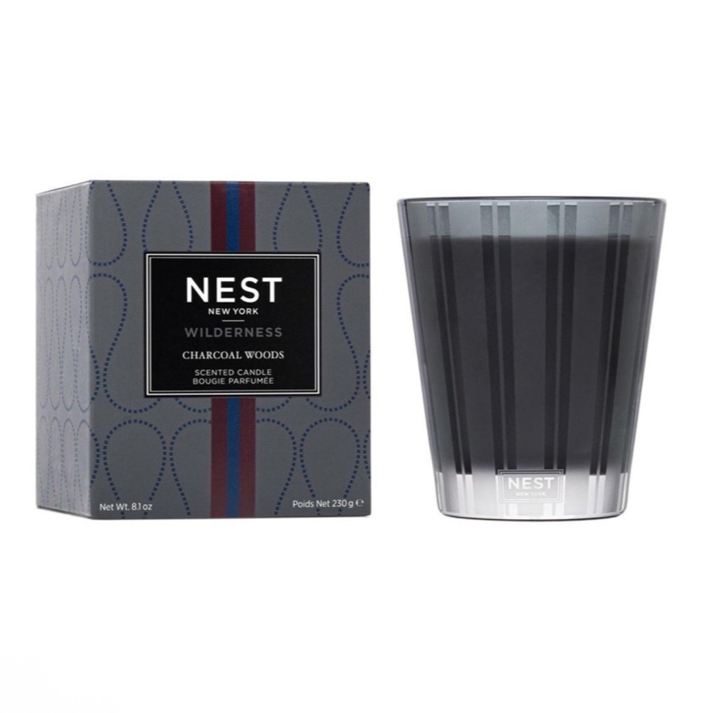 NEST Fragrances Charcoal Woods Grey & Black Scented Candle